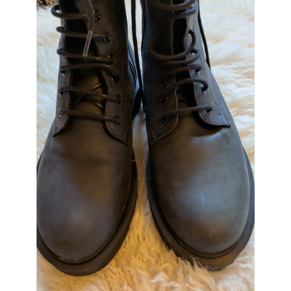 Thursday Boot Co. Quest Black Matte Leather Women's Boot Size 6.5 Combat Moto - Picture 9 of 15